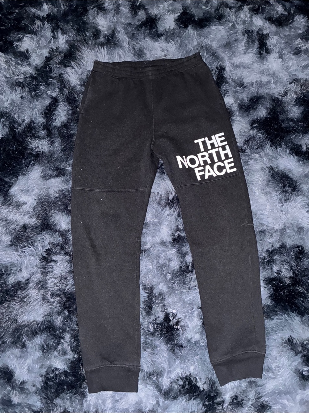 The North Face Black Sweat Joggers with White Logo boys youth xxl 2xl